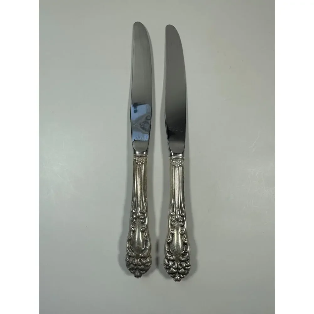 REED & BARTON Festivity Tiger Lily Silverplate Butter Knives Flatware Lot of TWO
